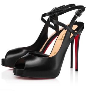 Christian Louboutin Jenlove Alta Leather Slingback Pumps
